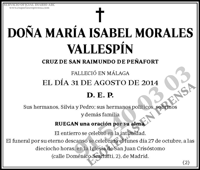María Isabel Morales Vallespín